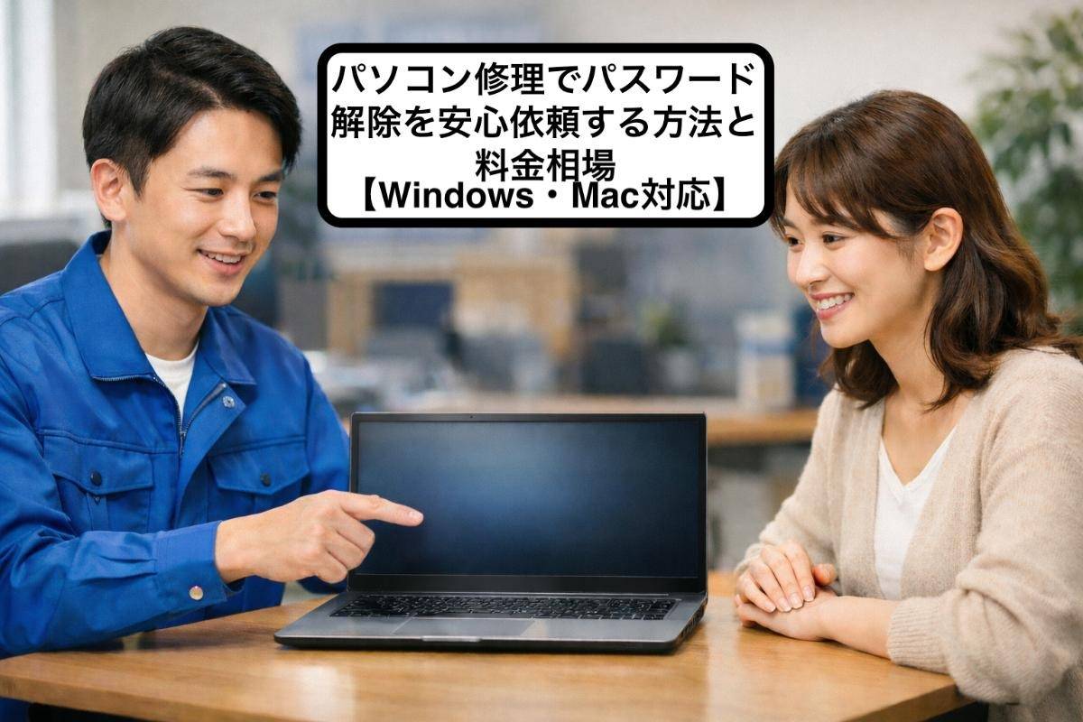 パソコン修理でパスワード解除を安心依頼する方法と料金相場【Windows・Mac対応】