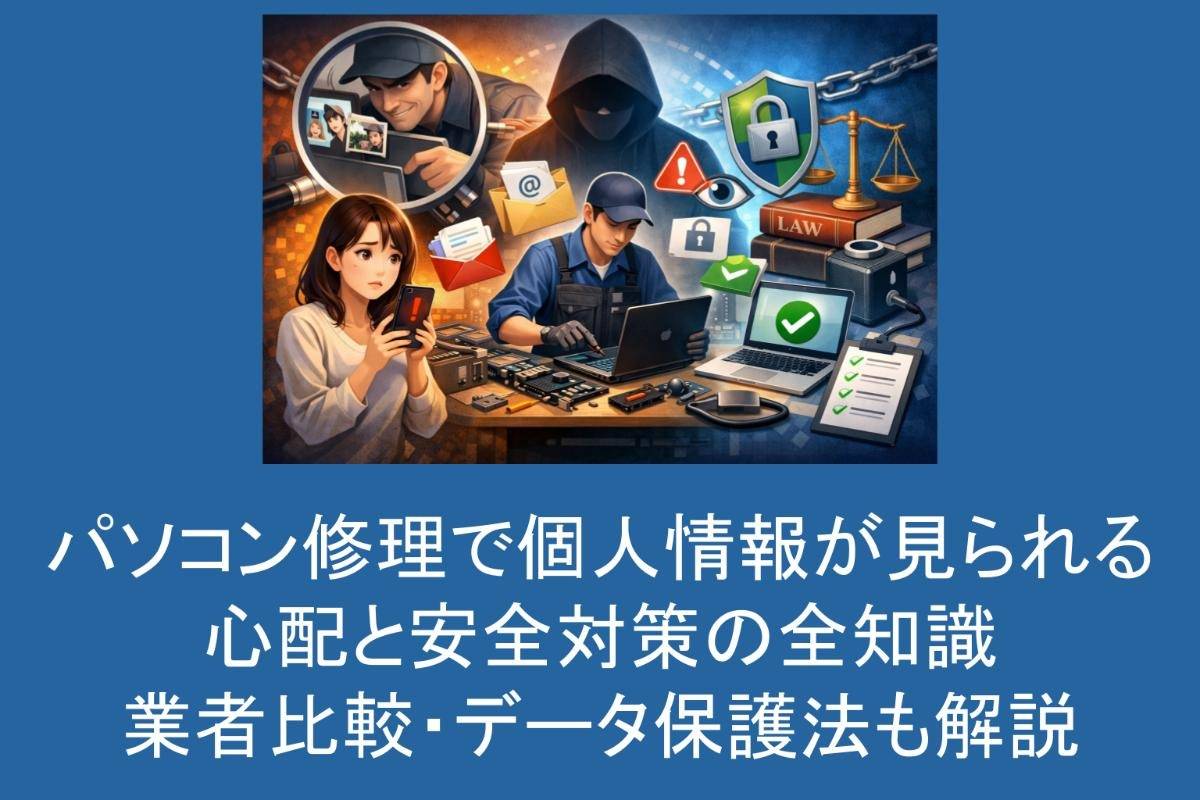 パソコン修理で個人情報が見られる心配と安全対策の全知識【業者比較・データ保護法も解説】