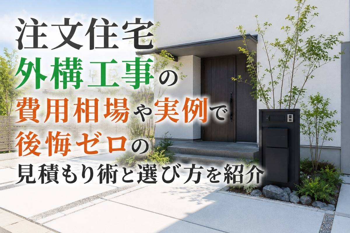 注文住宅外構工事の費用相場や実例で後悔ゼロの見積もり術と選び方を紹介
